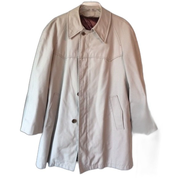 London Fog Men's Vintage Coat Zip Out Winter Liner 44 Long Water Resistant Class - Picture 1 of 12